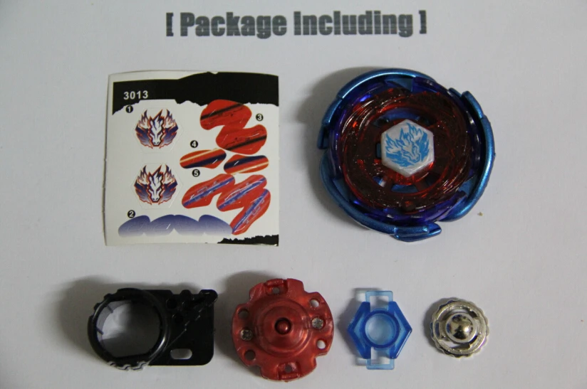 Spinning Top 4D RAPIDITY METAL FUSION Toy Set Big Bang Pegasis Cosmic Pegasus Blue Wing