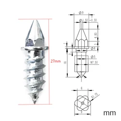 50pcs/set Length 27mm Car Tires Studs Spikes Wheel Snow Chains For Car Vehicle Truck Motorcycle Tires Winter