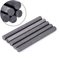 5pcs Black Carbon Rod  99.99% Graphite Electrode Cylinder Rods Bars 100x10mm For Industry Tools