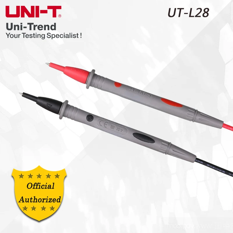 

UNI-T UT-L28 Universal 10A Multimeter Pen; Double insulated wire, detachable nib sheath for UT71/UT800 series, etc.