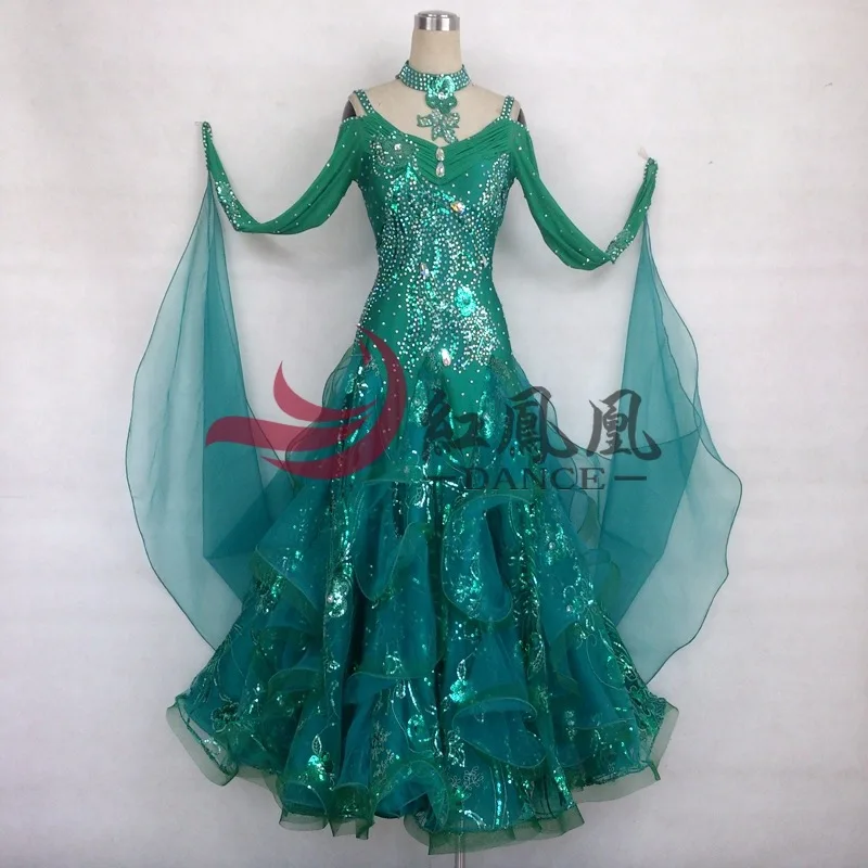 

High-end International Standard Ballroom Smooth Dance Competition Dress, /Ballroom Standard Tango Waltz Dance Dress