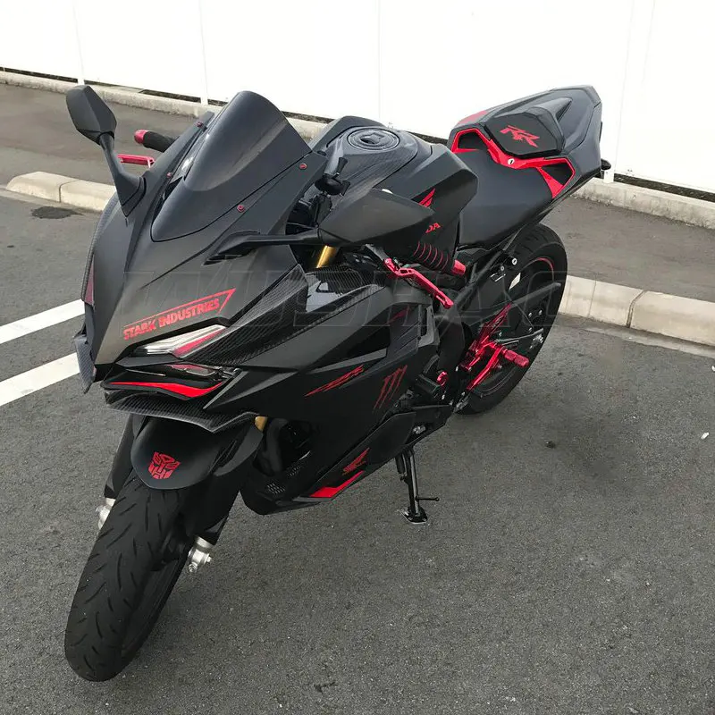 Motorcycle Double Bubble Windshield WindScreen Screen For 2016 2017 2018 2019 Honda CBR250RR CBR 250 RR R  Black Smoke Iridium