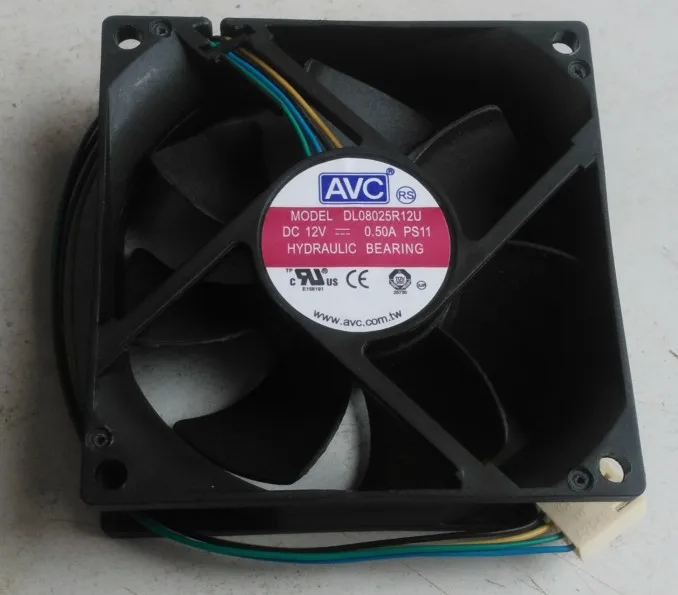 

NEW AVC 8025 8cm 4lines Hydraulic PWM temperature control PWM DL08025R12U PS11 0.50A cooling fan