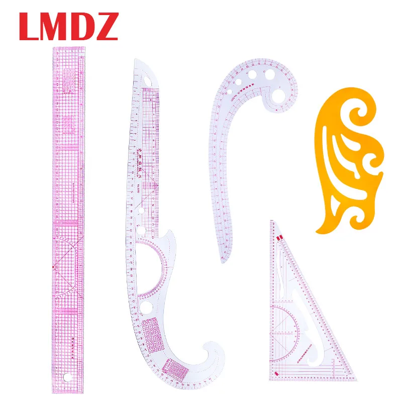 

LMDZ 5pcs Sewing Metric Styling Rulers Curve Set Cutting Ruler Arm Sleeve Yardstick Multipurpose Sewing Tools for Clothing