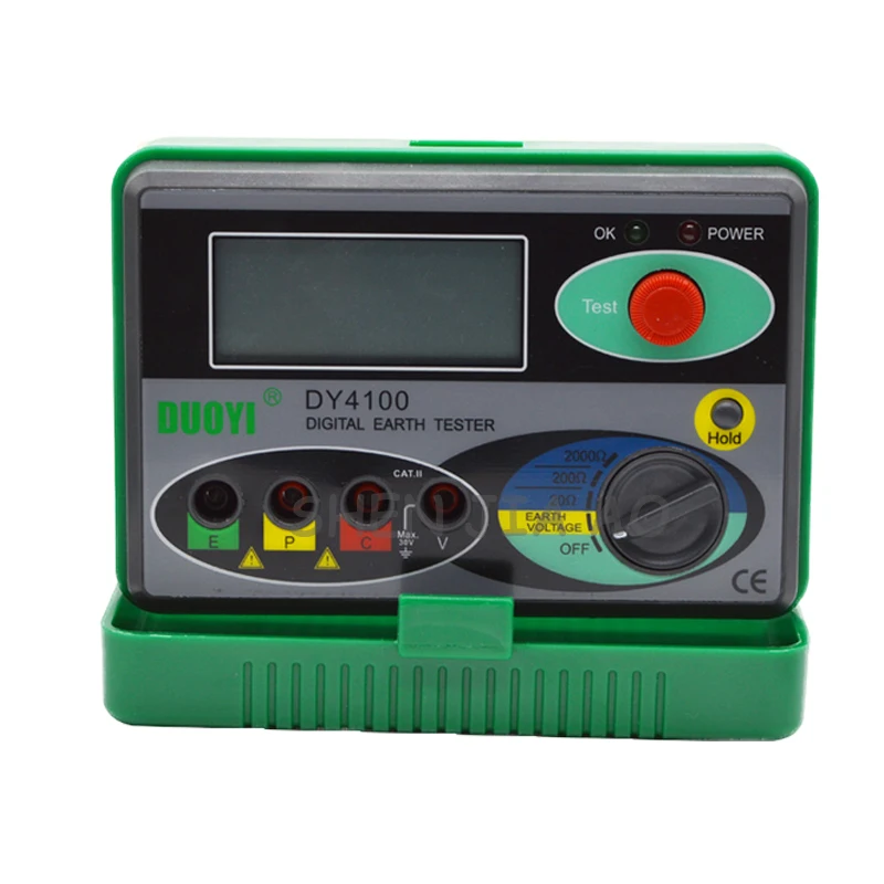 Ground resistance tester DY4100 high precision digital lightning protection test ground shake table  AA 1.5V * 6 / 12V * 1