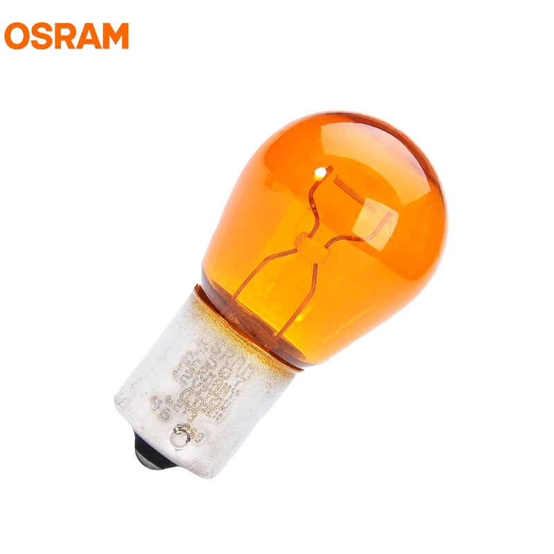 10pcs OSRAM 7507 PY21W S25 BAU15s 12V 21W Yellow Amber Metal Bases Turn Signal Lamps Brake Light OEM Car Halogen Bulb