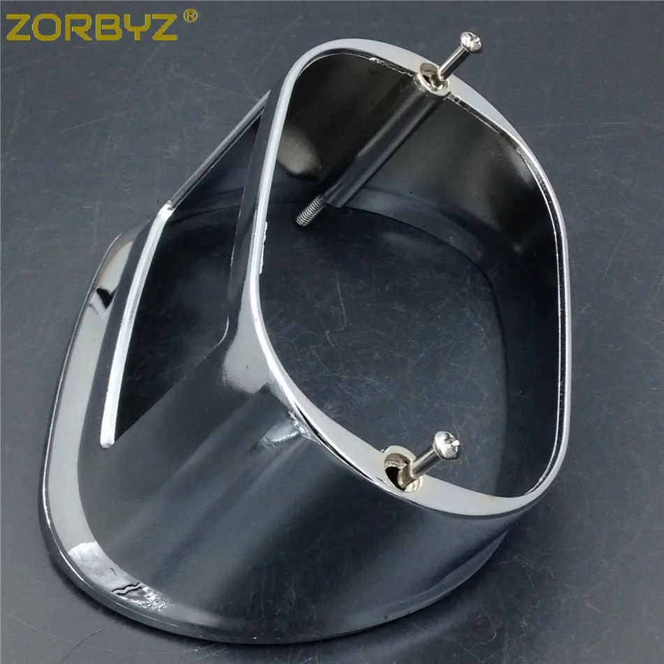 ZORBYZ Motorcycle Chrome Tail Lamp Collar Cover For Harley Touring Models XL Dyna FLSTF FLHRC FLHTC