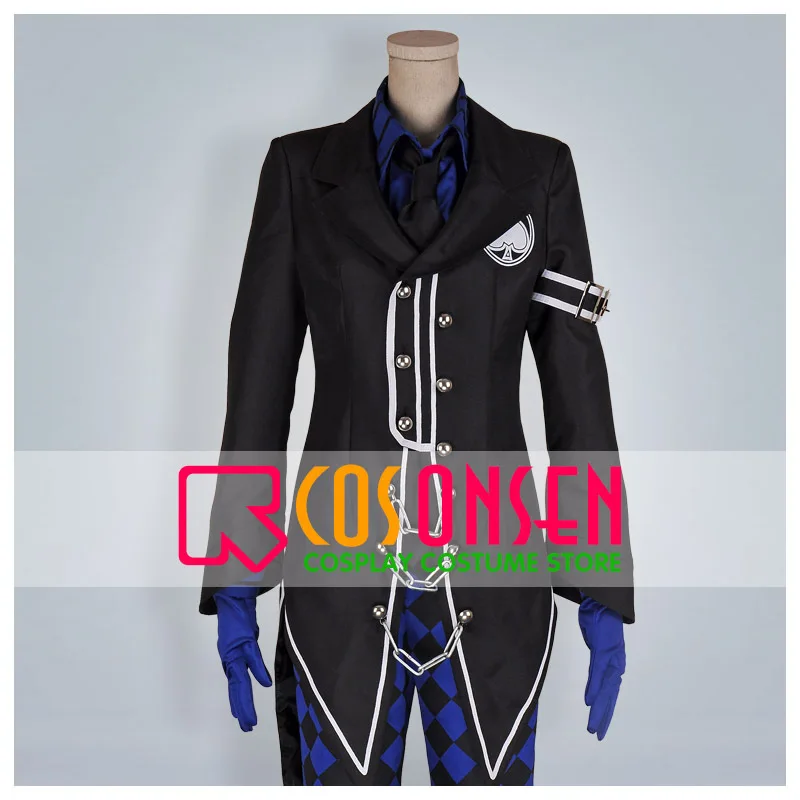 

COSPLAYONSEN Amnesia Ikki Cosplay Costume Full Set Suit Black Blue Color All Size