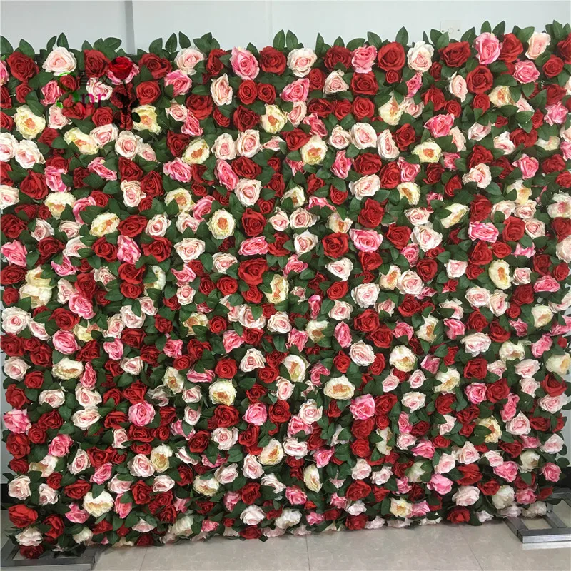 SPR Free Shipping-10pcs/lot Artificial wedding rose flower wall background arrangement best wedding decoration ever