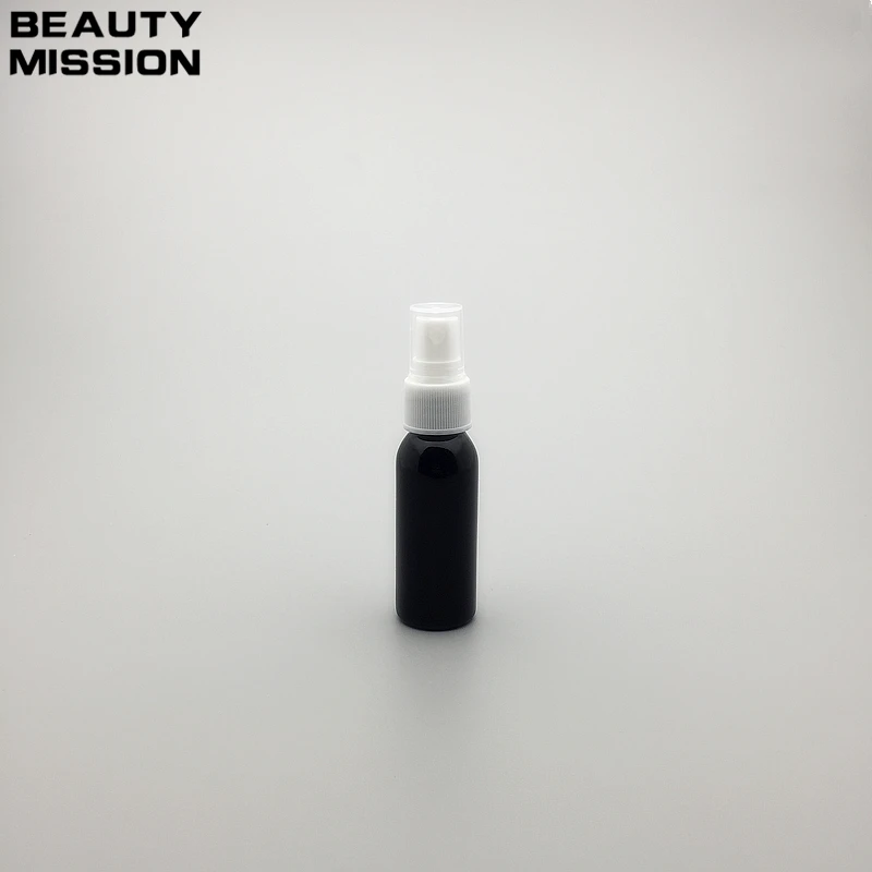 Wholesale 50pcs 30ml Black Plastic Perfume Bottle Refillable Cosmetic Women Make up Water Spray Container black Atomizers