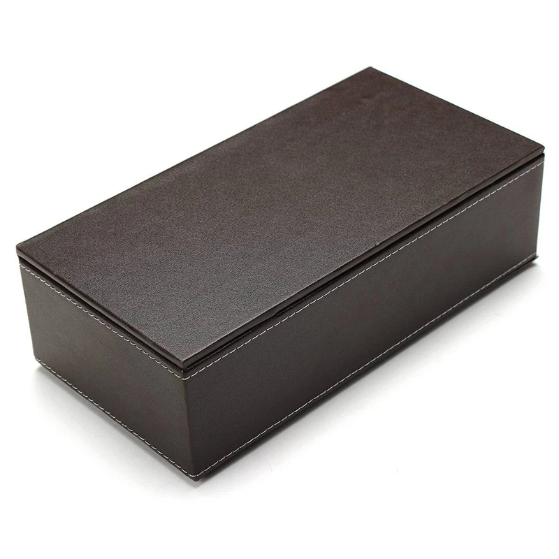 Portable Leather Rectangular Tissue Cover Box Holders Case Pumping Paper Hotel Home Car Gift Brown