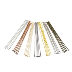 20 25 30 35 40 45 50 60 70 mm Metal Heads Eye flat Head Pin For DIY Jewelry Making Findings Accessories Bulk Wholesale Supplies