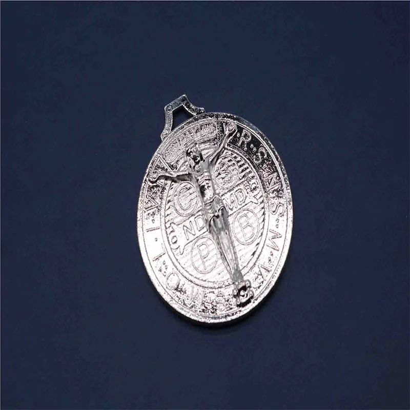 20 Pieces / St. Benedict Medal Jesus Christian Jewelry Cross Charm Saint Benedict Cross Medal Medal Pendant