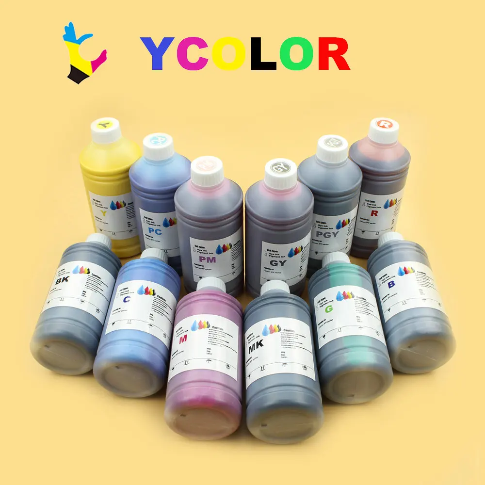 DGYCJLFP 12 bottle/set 1000ML Water based Pigment ink for Canon PFI 106 for Canon IPF 6450 6460 6400 6410 6300 6350 printer