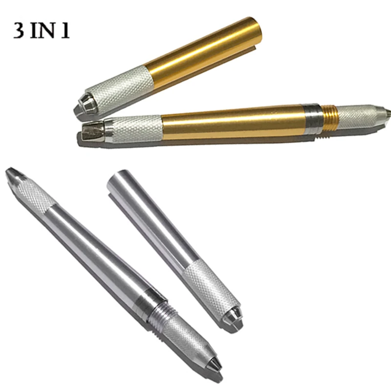 

2PCS Permanent Makeup Eyebrow Tattoo Pen Tebori Manual Microblading 3d Pen Cosmetics Tattooing For Natural Finer Hair Strokes