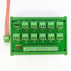 DIN Rail Mount PLC12 channel NPN Input Screw Connector Module IO photoelectric proximity switch sensor terminal block.