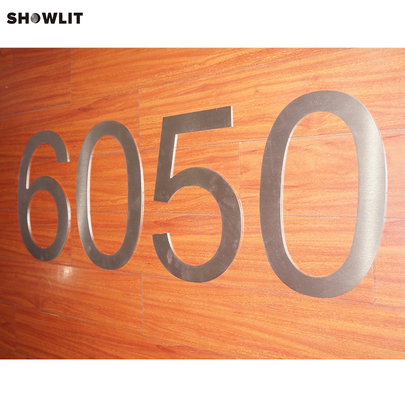 Outdoor Brushed Metal Individual House Numbers