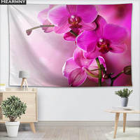 Background Fabric Valance Tapestry Wall Hanging Custom Orchid Flowers Bedroom Living Room Blanket Yoga Beach Towel Tablecloth