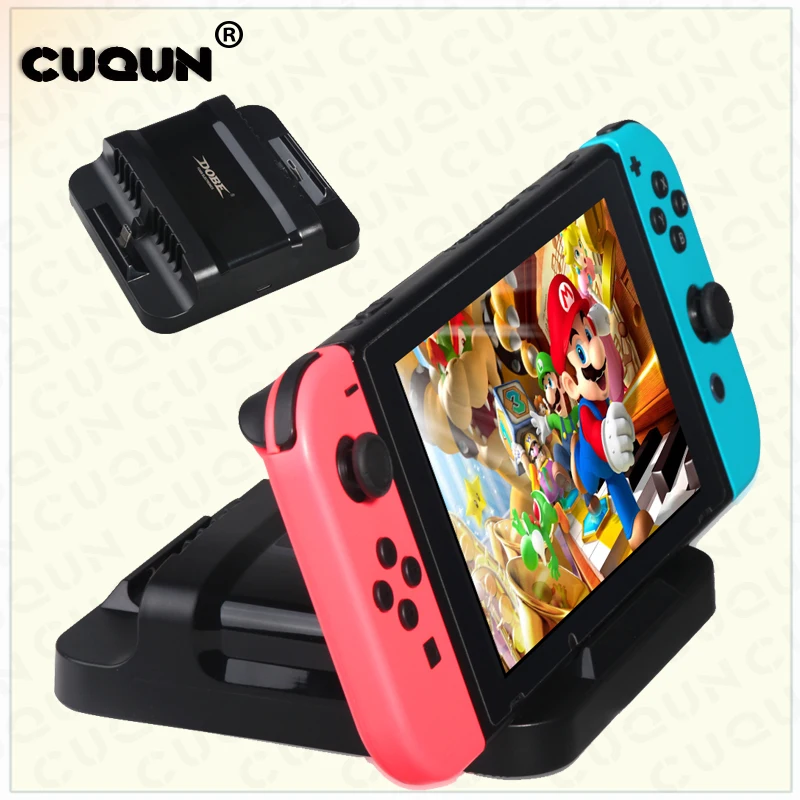 2 em 1 carregamento duplo usb doca estação suporte de armazenamento multi carregador de carregamento rápido para nintend switch joy-con n-switch