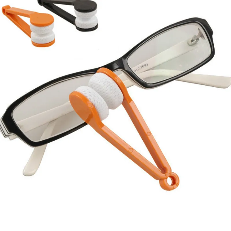 2pc Portable Handle Eyeglass Sun Glasses Microfiber Spectacles New Cleaner Clean Wipe Cleaning tools