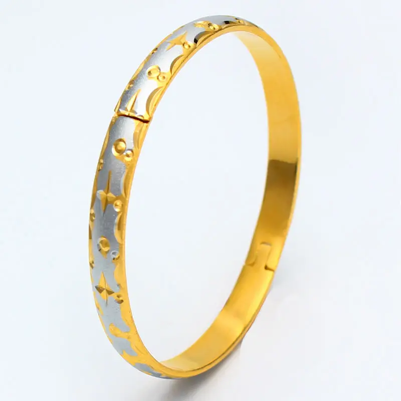 

New Dubai Gold Bangles Women/Men Gold/Silver Plated Fashion Jewelry Can Open African/Ethiopian/Kenya Items