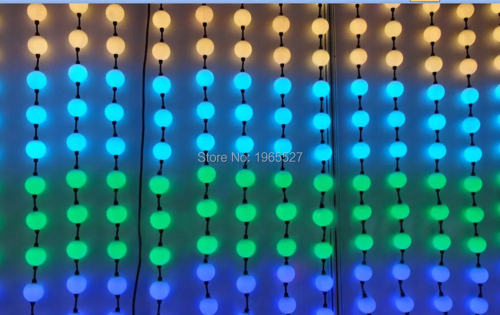 50mm 6LEDs UCS1903 LED Pixel Ball light, digital full color ball, 20pcs ball per string, DC24V input, waterproof IP67