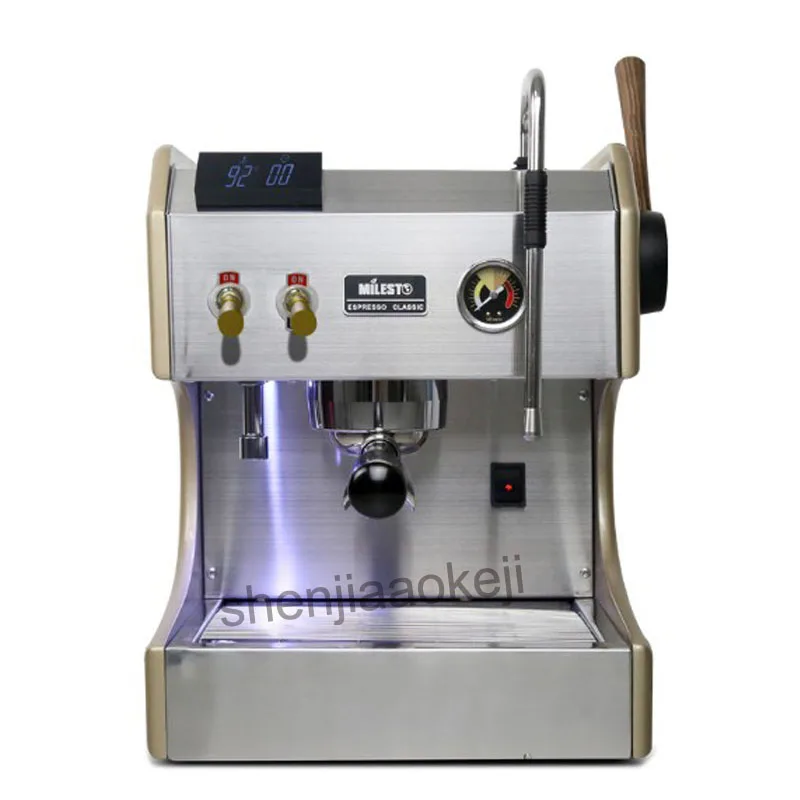 Household stainless steel commercial Italian Espresso coffee machine EM-20 semi-automatic double pump coffee machine 3750W 1PC