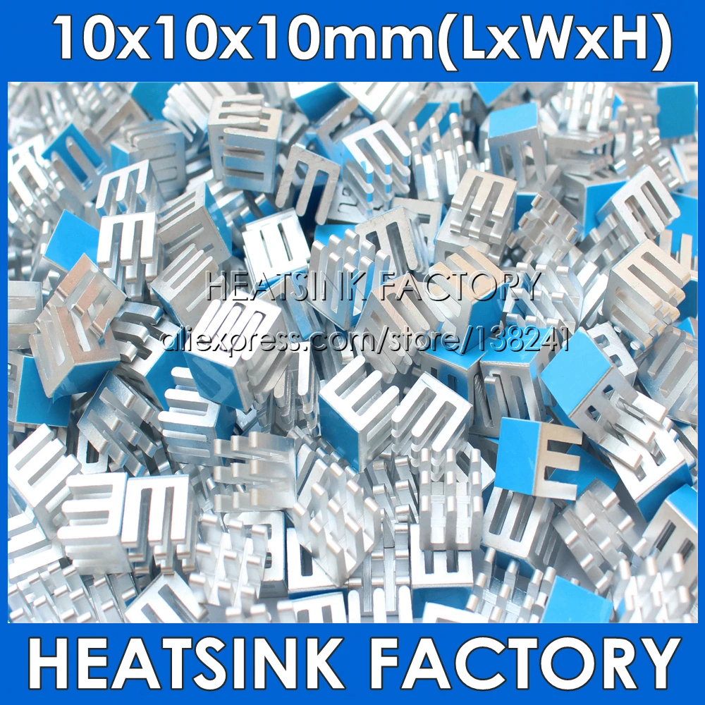 

6/10/15pcs/lot Radiator Aluminum Heatsink 10mm x 10mm x 10mm Extruded Profile Heat Dissipation For Cooling with Thermal pad