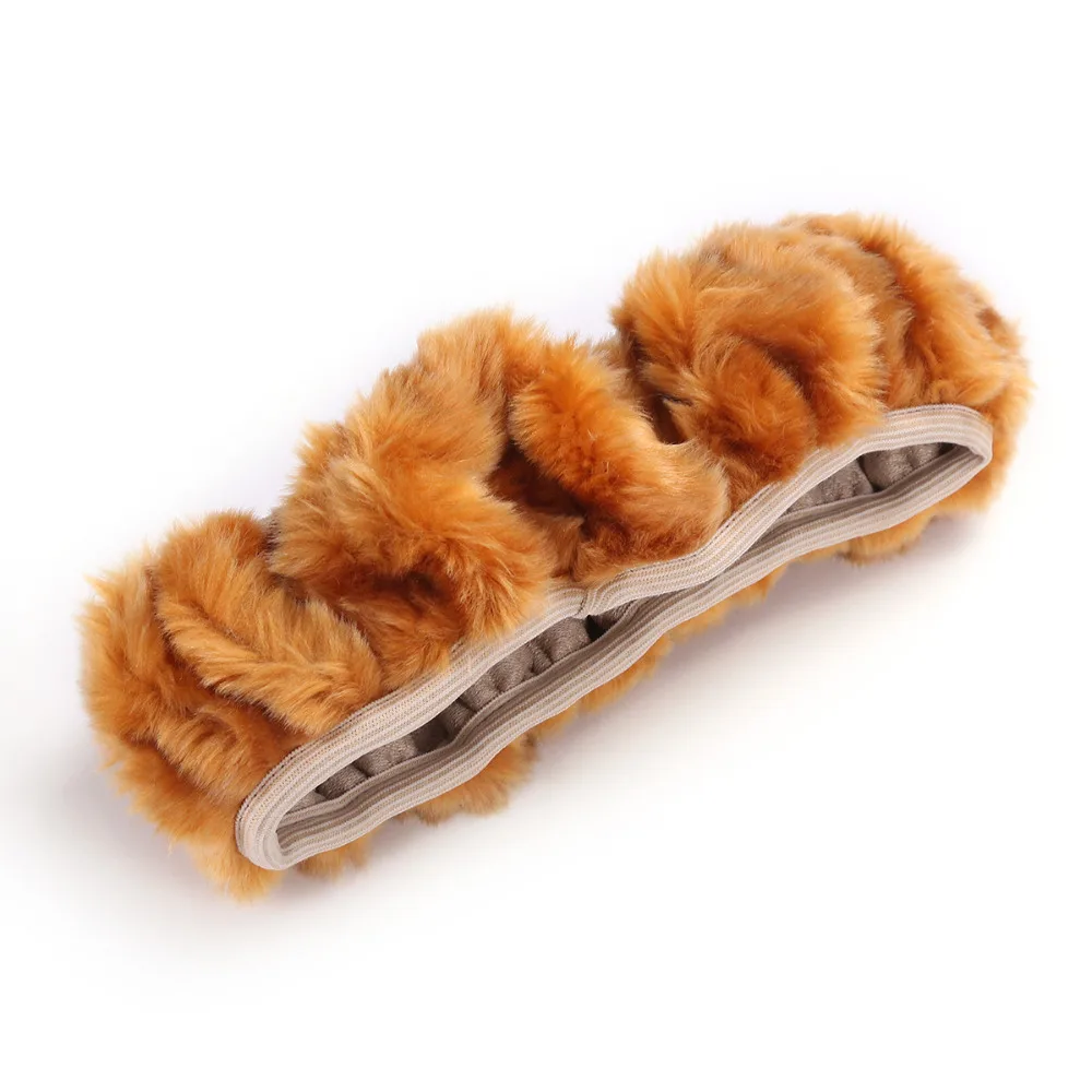 Universal Winter Warm Steering Wheel Cover Warm Long Wool Plush Steering Wheel Cover Faux Fur Handbrake Auto Accessories