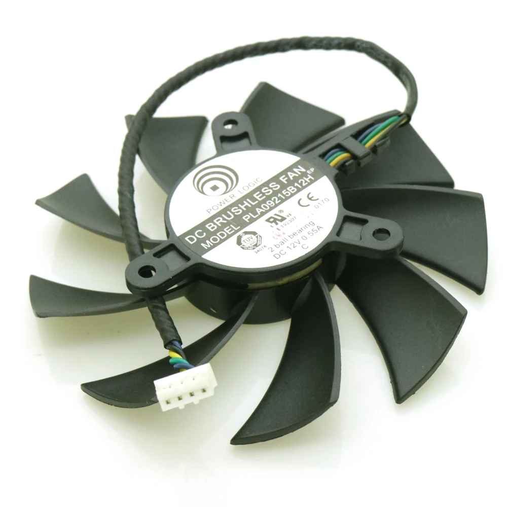 Free Shipping PLA09215B12H 12V 0.55A 86mm 42*42*42mm 4Wire 4Pin VGA Fan Graphics Card Cooling Fan