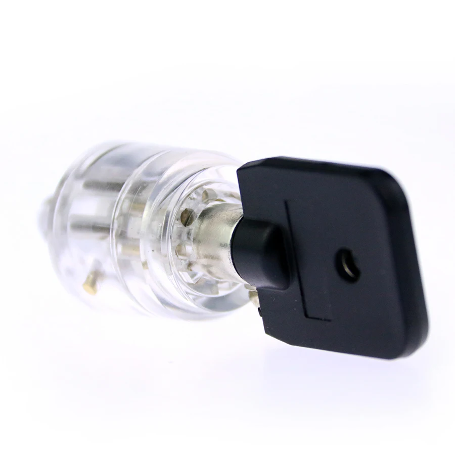 무료 배송 자물쇠 제조공 7 핀 투명한 관모 양의 자물쇠, 전문 자물쇠 세트 따기