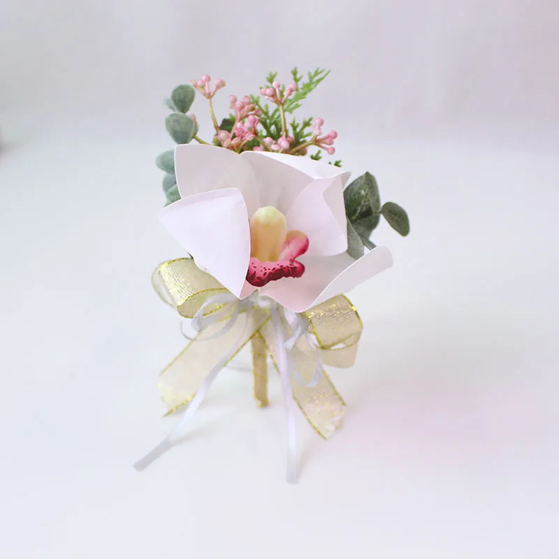 Boutonnières au toucher réel pour mariage, boutonnières de lys calla, boutonnière de fleurs, boutonnière de marié blanc et bleu, accessoires d'équilibre, CHO