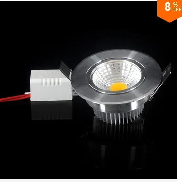 High Power 3W 6W Dimmable Led Ceiling Light Recessed Downlights COB Warm/Cool White Led fixture Down lights AC110-240V