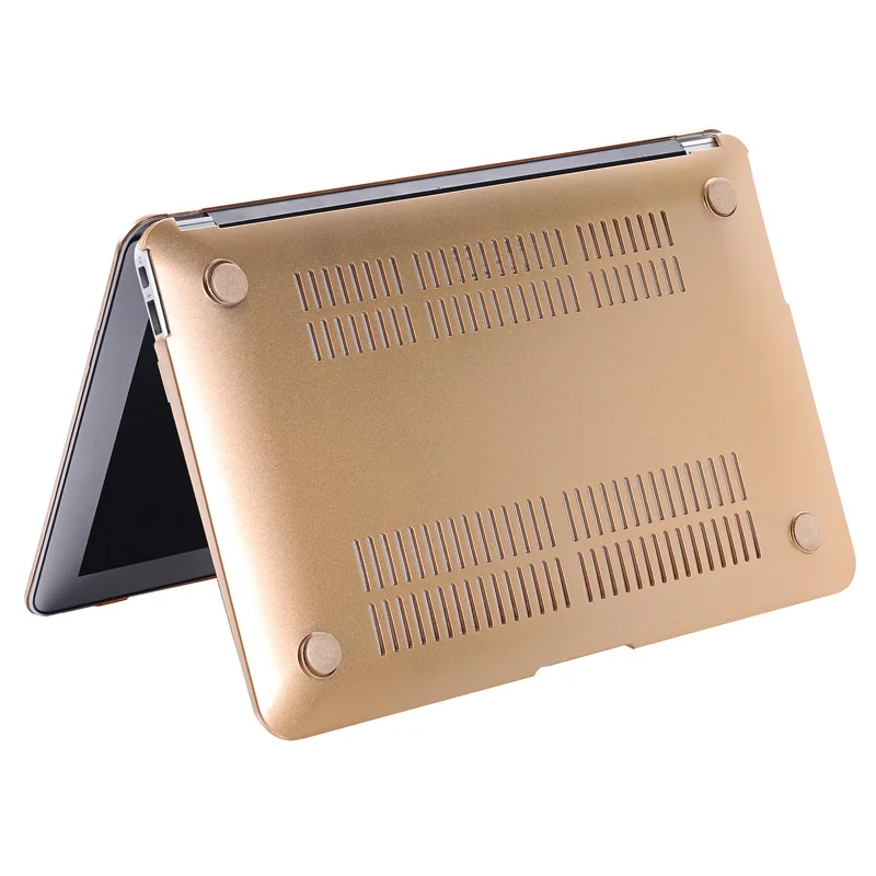 Metal  gold silver Hard Case Cover for Macbook Pro 13.3 15.4 Pro 12 13 15 inch For Macbook Air 11 13 Laptop Shell
