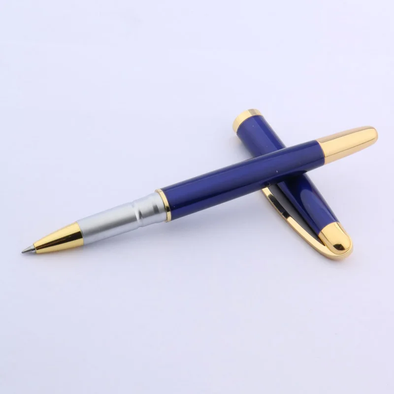jinhao Blue 9009 metal golden Trim ROLLER ball PEN