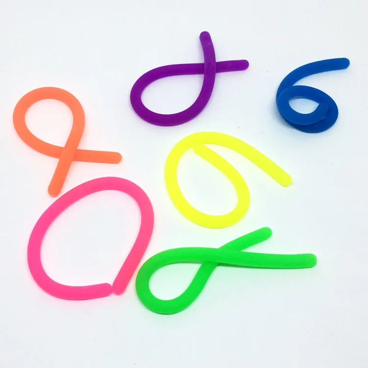 10 pcs/set 17cm Anti Stress Noodle rope Squeeze Toy Kids Adult Party Favor Birthday Gift anti-stress Colorful slings