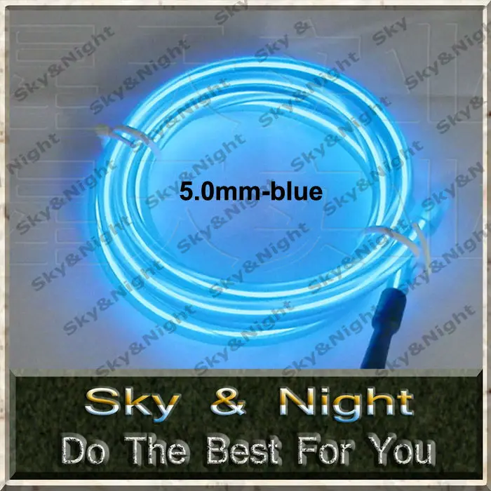 

Thinkness 5.0mm neon light -blue15M+12V inverter + free shipping white/red/blue/purple/green/yellow