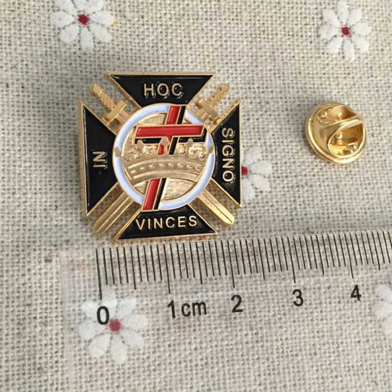 10pcs Wholesale Malta Cross Knights Templar Commandery Masonic Lapel Pin and Brooches for the Lodge