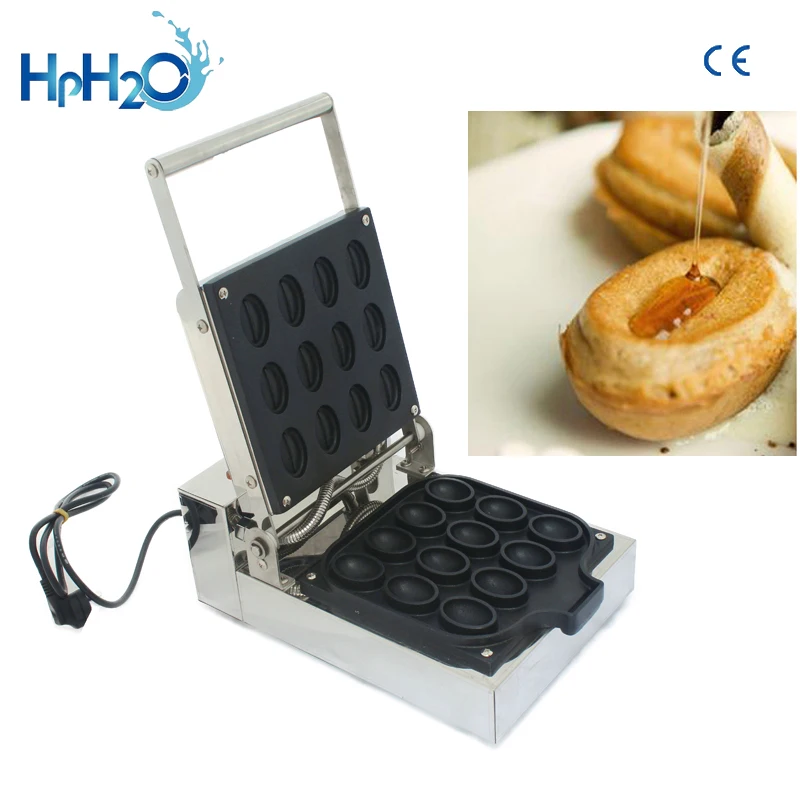 Commercial electric 12pcs coffee bean waffle maker cookie machine waffle baking machine price coffee bean shape waffle maker