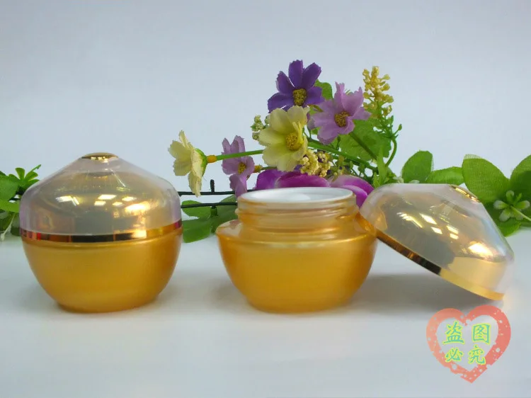 100pcs wholesale 30G glass yellow empty cream jar, 30 g gold mason jar containers , 30 g glass jars for cosmetics wholesale