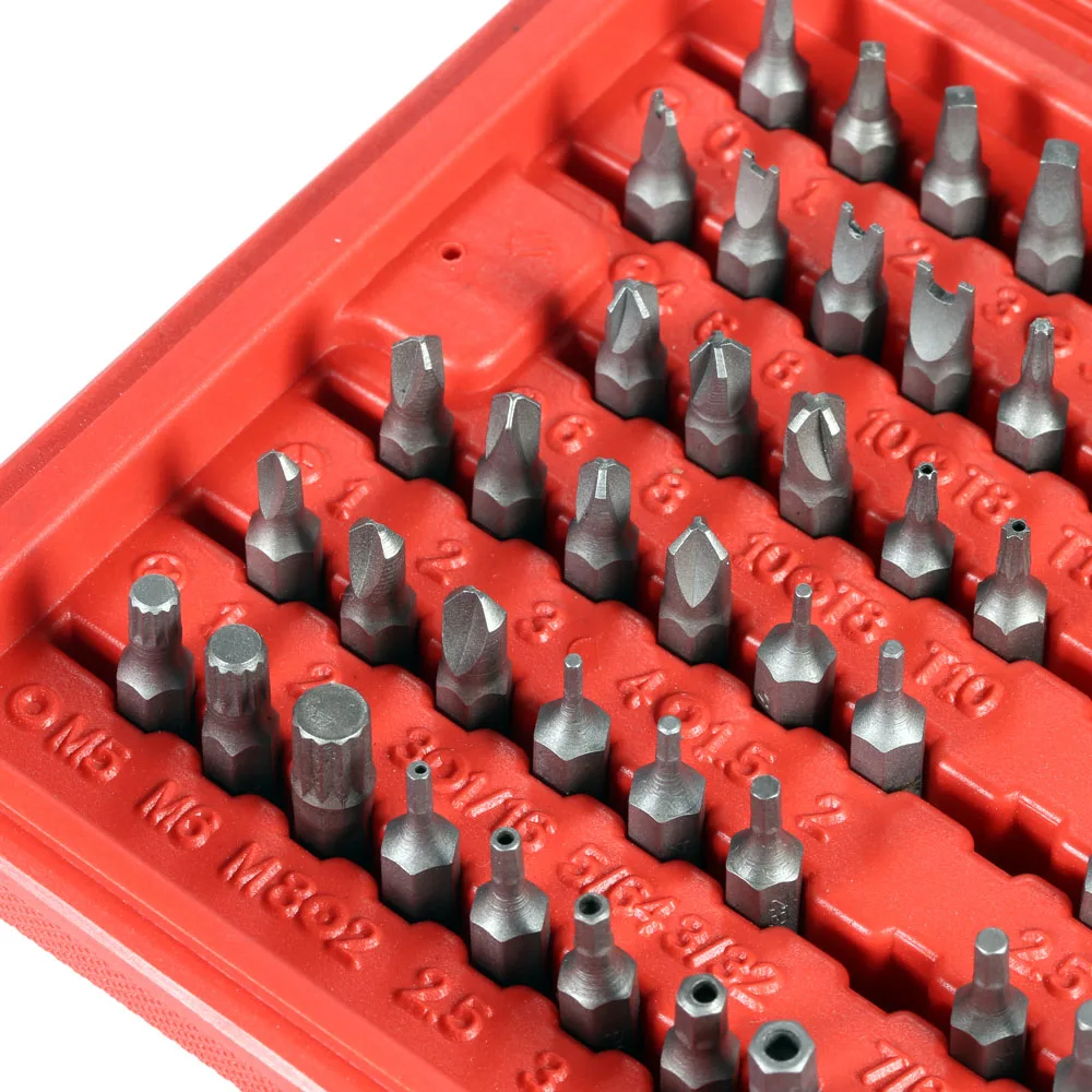 HOEN Security Tamper Proof Bit Set Torq Torx Hex Star Spanner Tri Wing Screwdriv Magnetic Holder Precision Screwdriver 100PCS