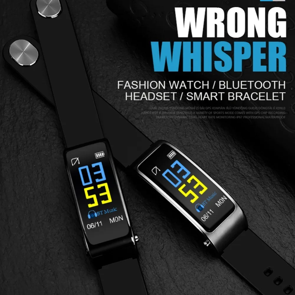 Bluetooth Y3 Color Headset Talk Smart Band Bracelet Heart Rate Monitor Sports Smart Watch Passometer Fitness Tracker Wristband