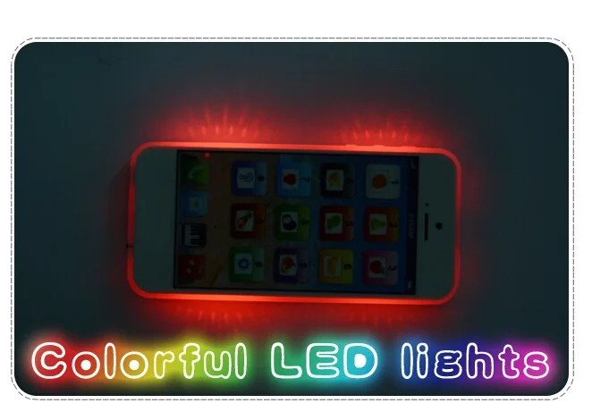 Brinquedos educacionais celular com led bebê criança inglês aprendizagem telefone móvel brinquedo eletrônico telefone música