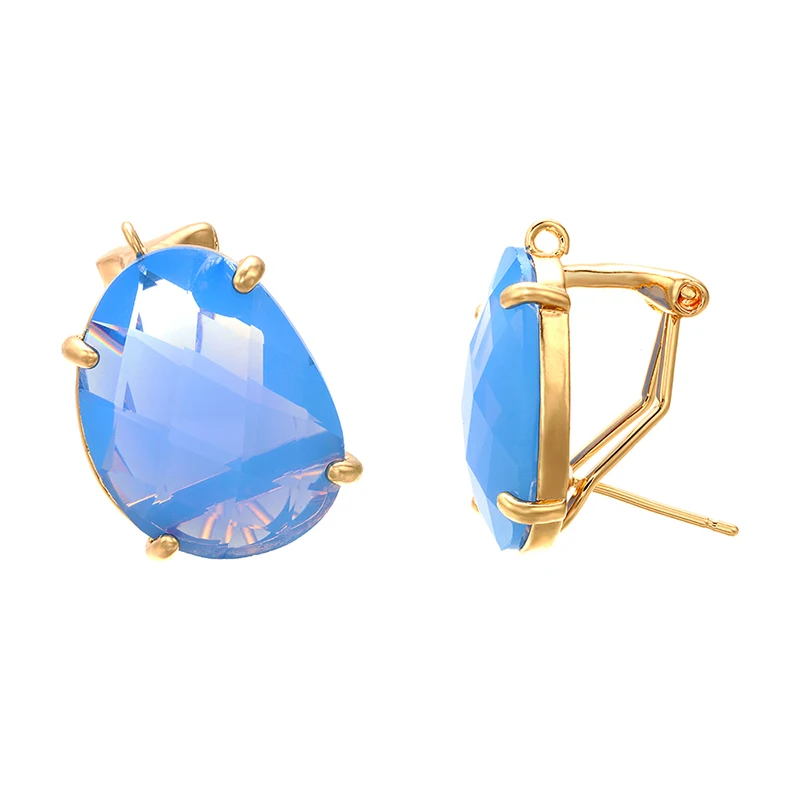 Women's Crystal Cobblestone Stud Earrings, Luxurious Design