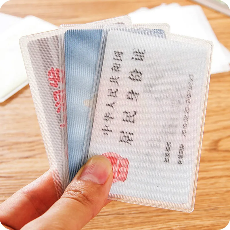 White IC Card Sets ID Card Holder Membership Bus Card Sets Protective Sleeve 45