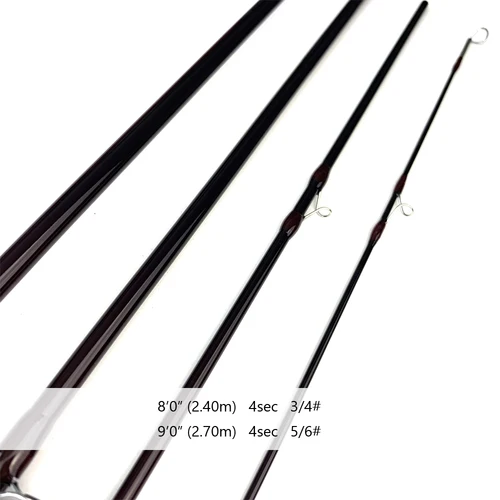 Imagen 2 del producto NooNRoo 9 pies IM6 carbono en la caña de pescar con mosca # Caña de pescar con mosca 5/6 cañas duras 4 secciones en el pez trucha