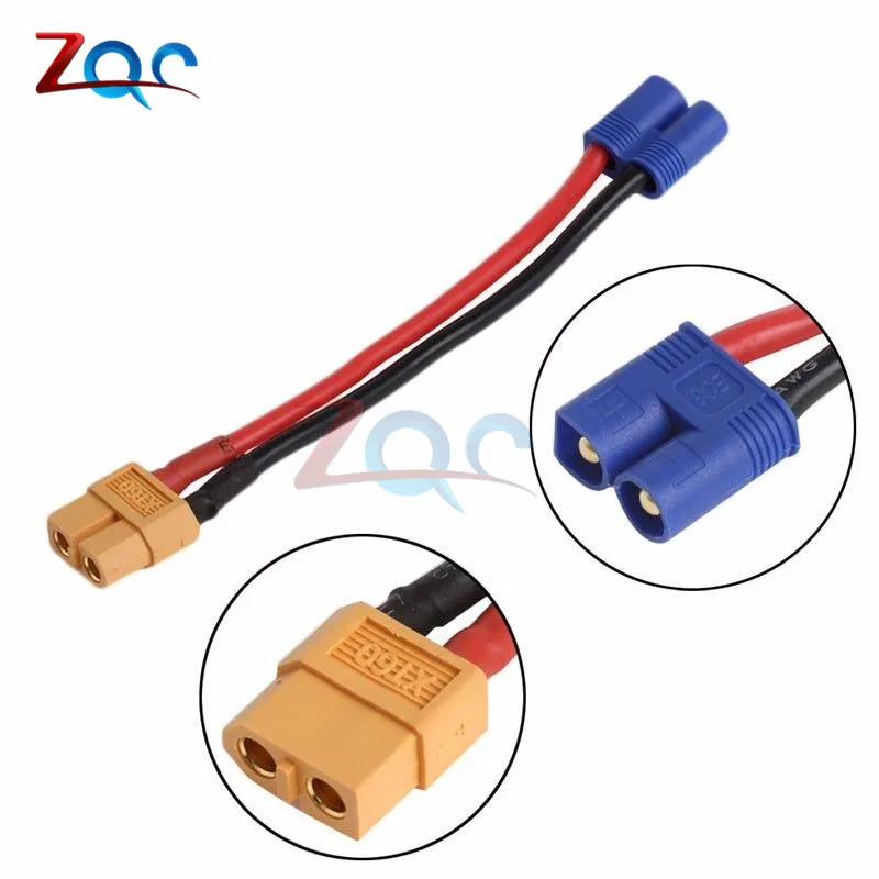 Banana EC2 Male Connector To XT60 Plug Wire Female Adapter cable for RC Lipo Battery