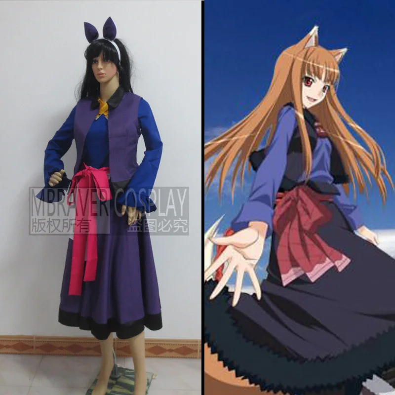 Freeshipping Holo Cosplay (2nd) from Spice and Wolf as Halloween Christmas cosplay costume