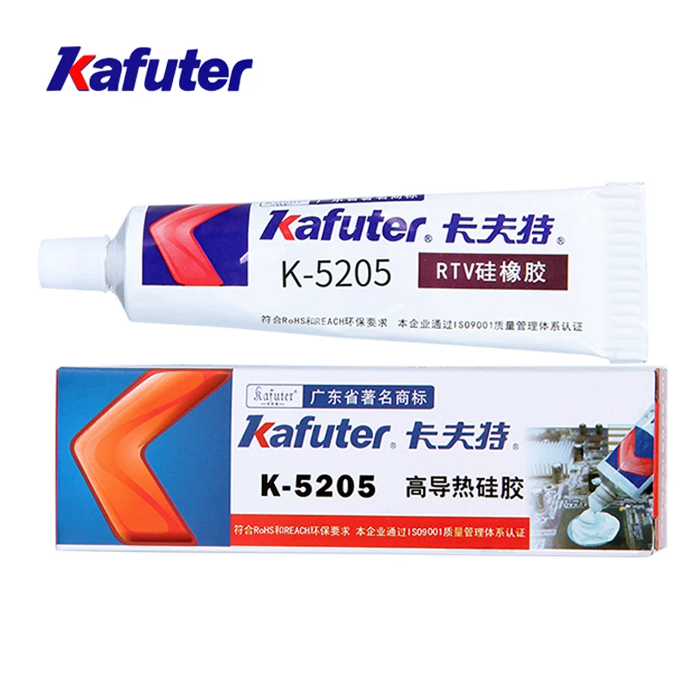 1PCS Kafuter K-5205 LED Thermal Conductive Silicone CPU Bonding Adhesive Thermal Silica Glue Adhesive Silicon Rubber Gel