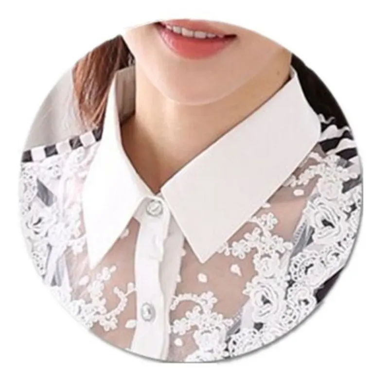 Fashion Women Blouse Long Sleeve Lace Tops Striped Turn-Down Collar Blouses Official Female Formal Shirt Spring Autumn